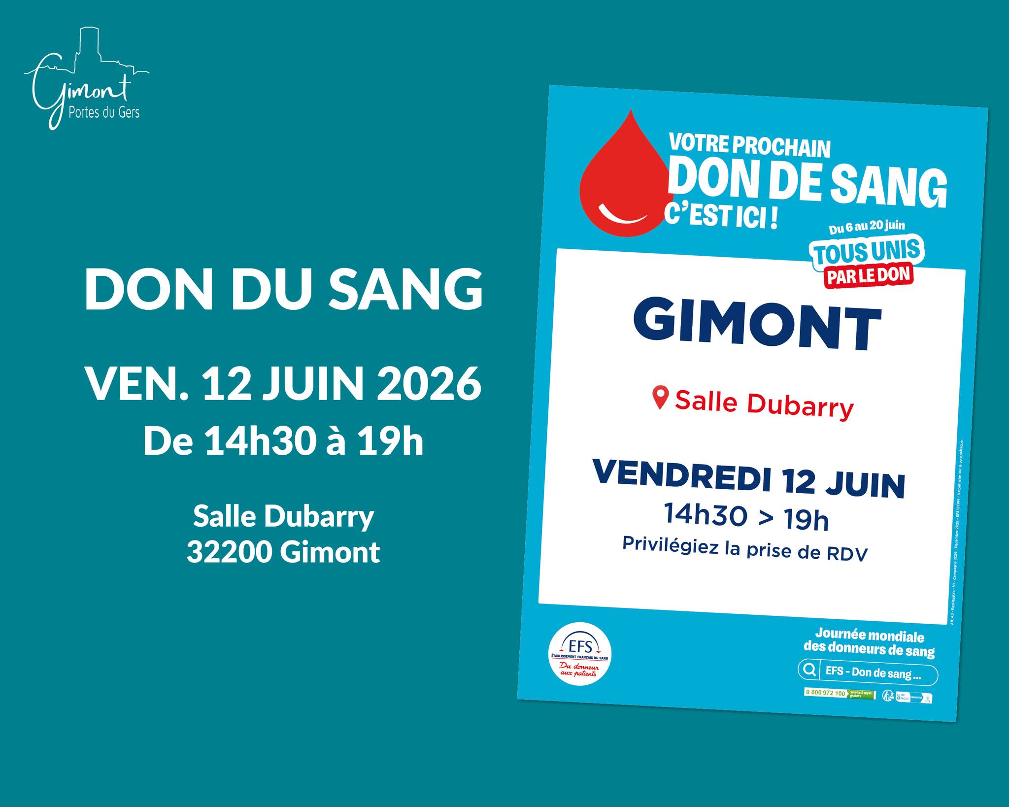 Don du sang à Gimont