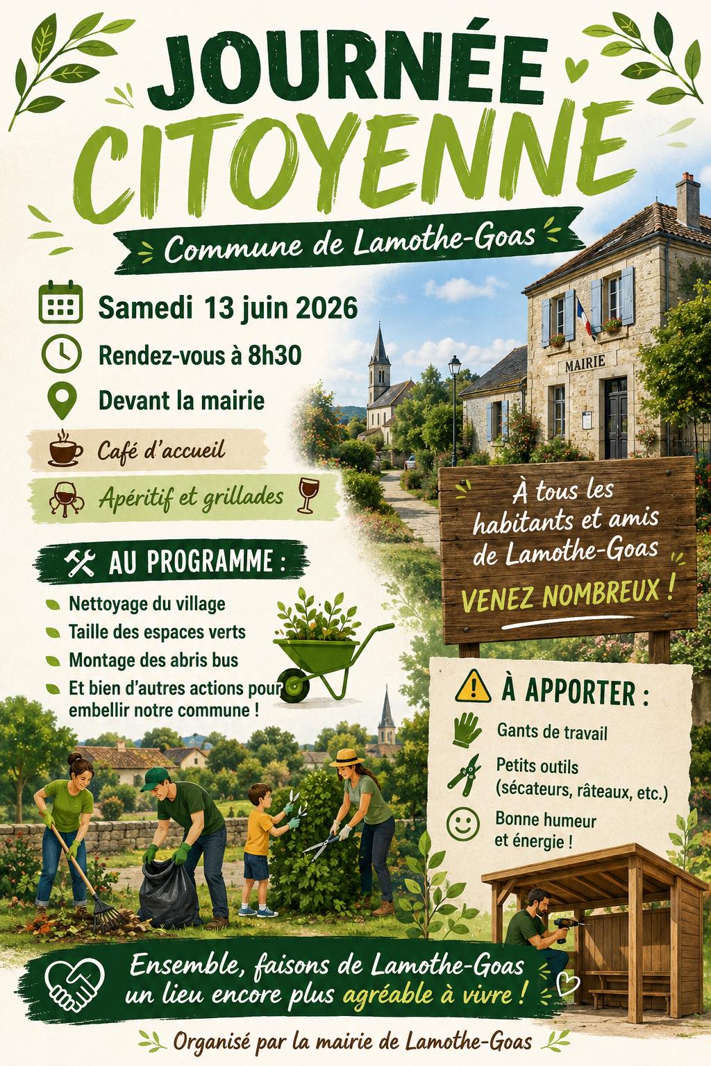 Journée citoyenne à Lamothe Goas