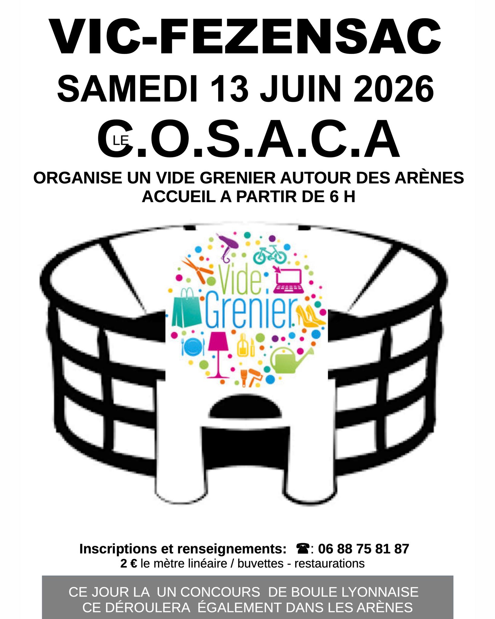 Concours de boules lyonnaises et vide-grenier aux arènes