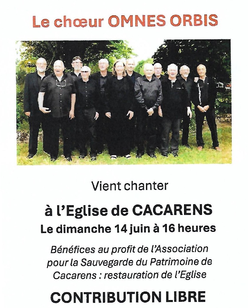 Concert solidaire à Cacarens : le chœur Omnes Orbis chante pour la restauration de l’église