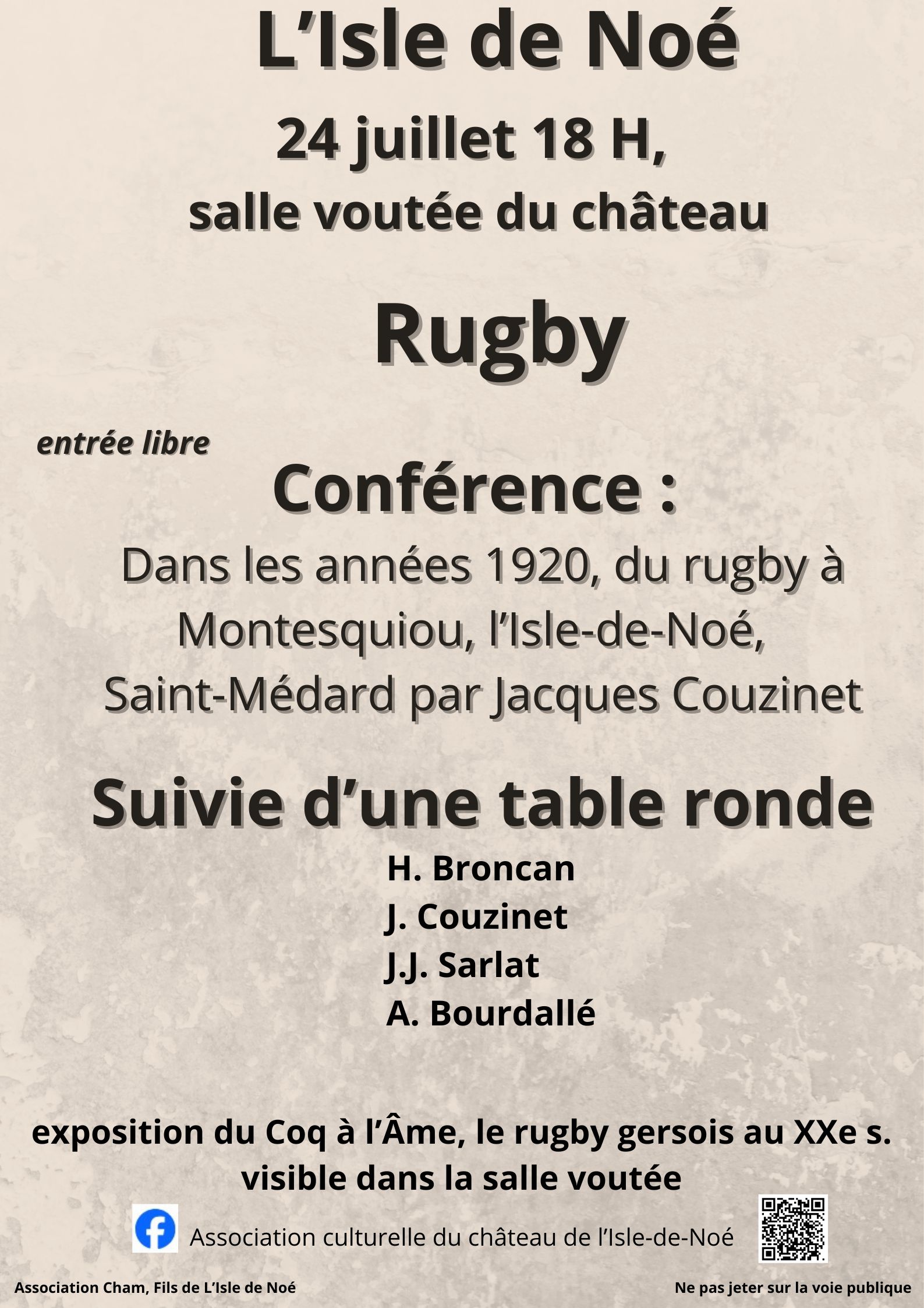 Conférence et table ronde Rugby