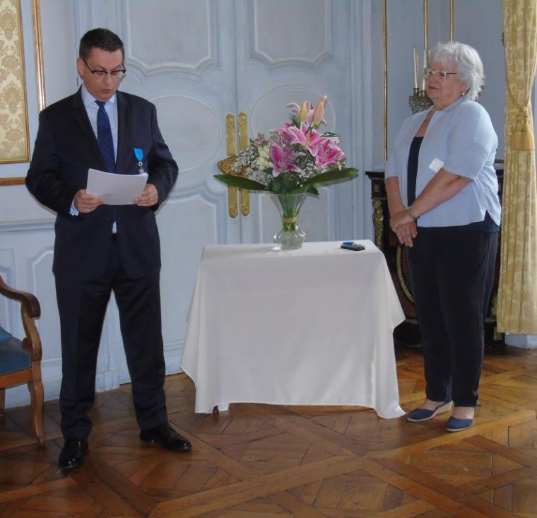 Xavier Brunetière, préfet accueille Elisabeth Dornelle