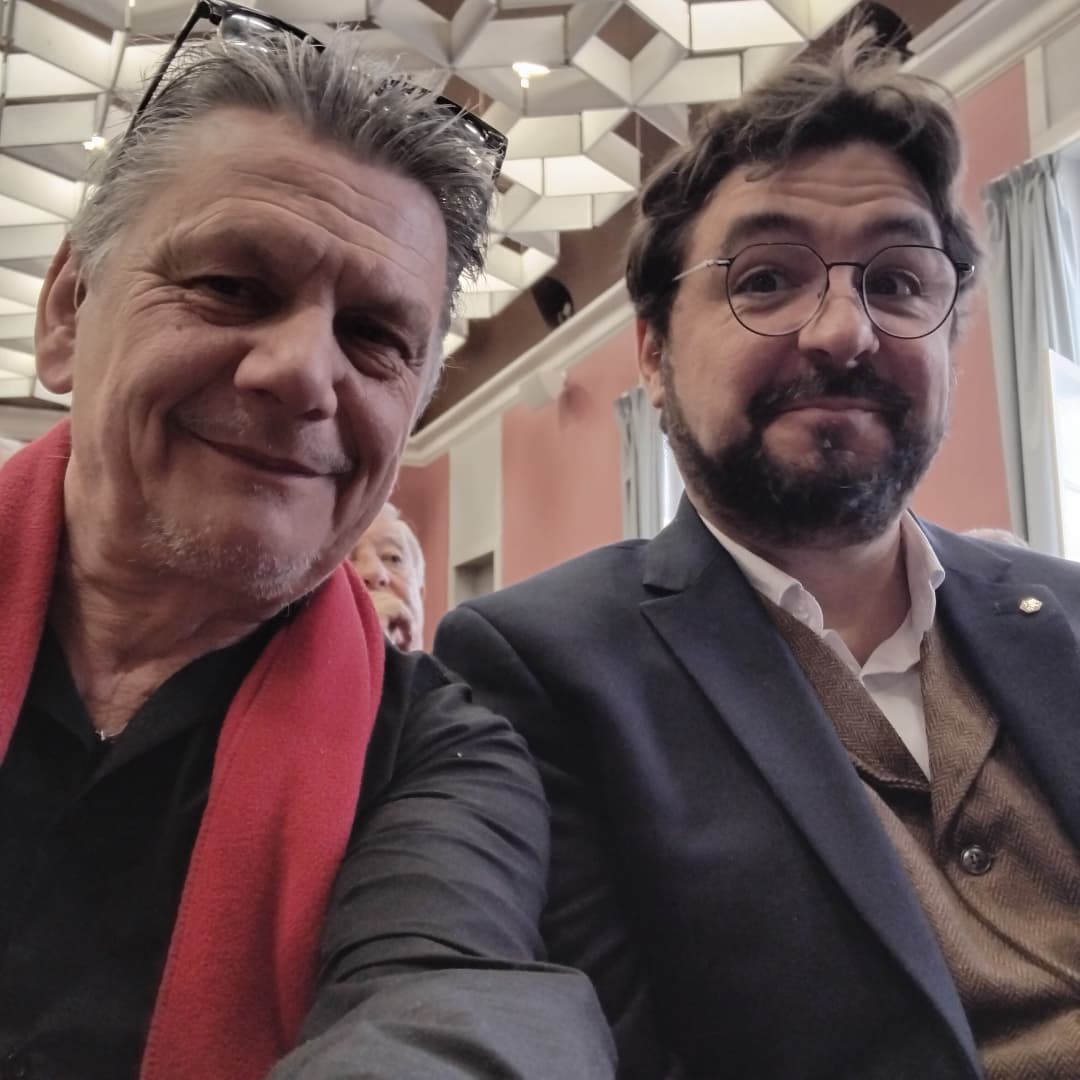 Alexis Boudaud avec Jean-Luc Davezac Président de Bastir Occitanie et de Régions Unies d'Europe