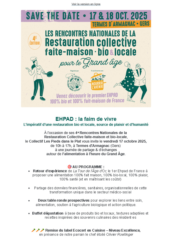 Ehpad, la faim de vivre Invitation