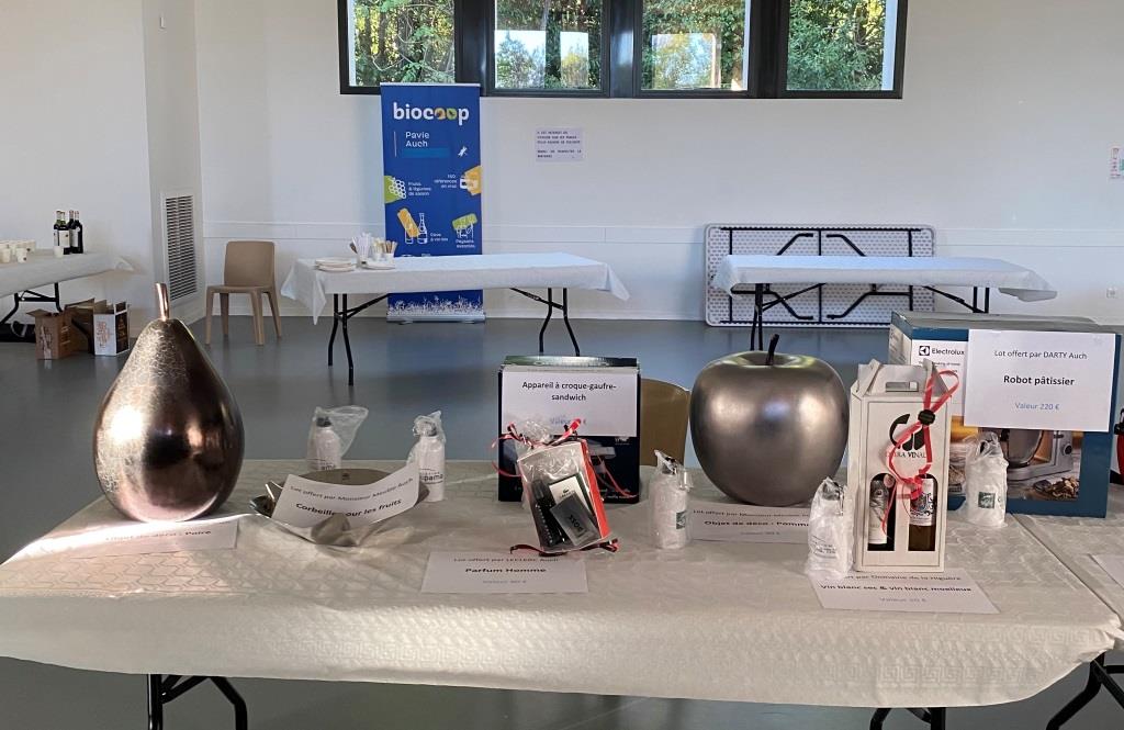 Les lots généreusement offerts par les entreprises auscitaines