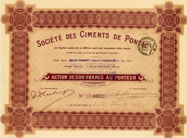Action Ciments de Pontic.