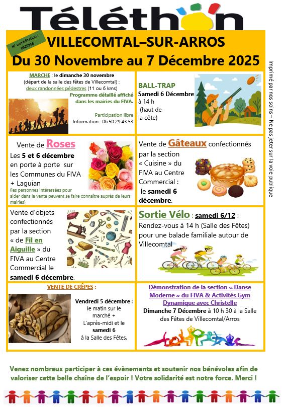 Le programme du Téléthon