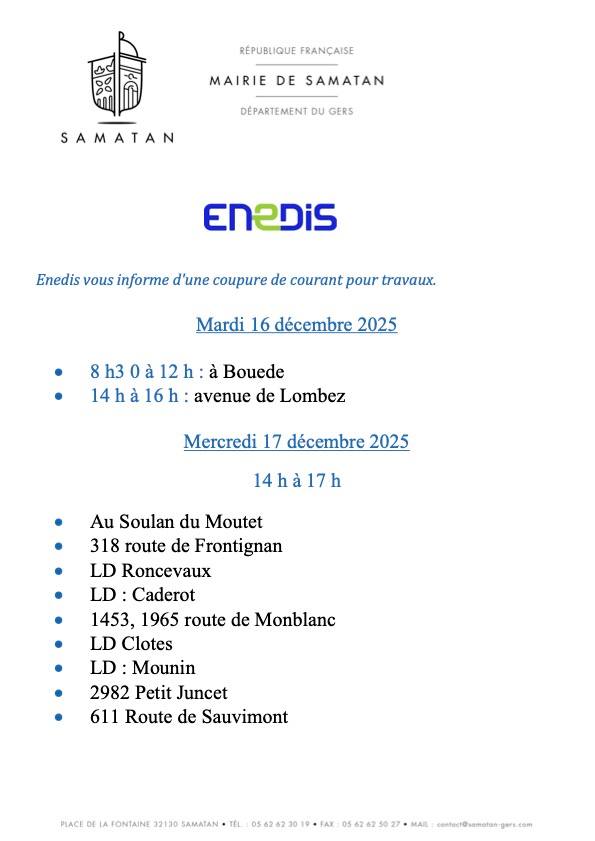 COUPURE DE COURANT