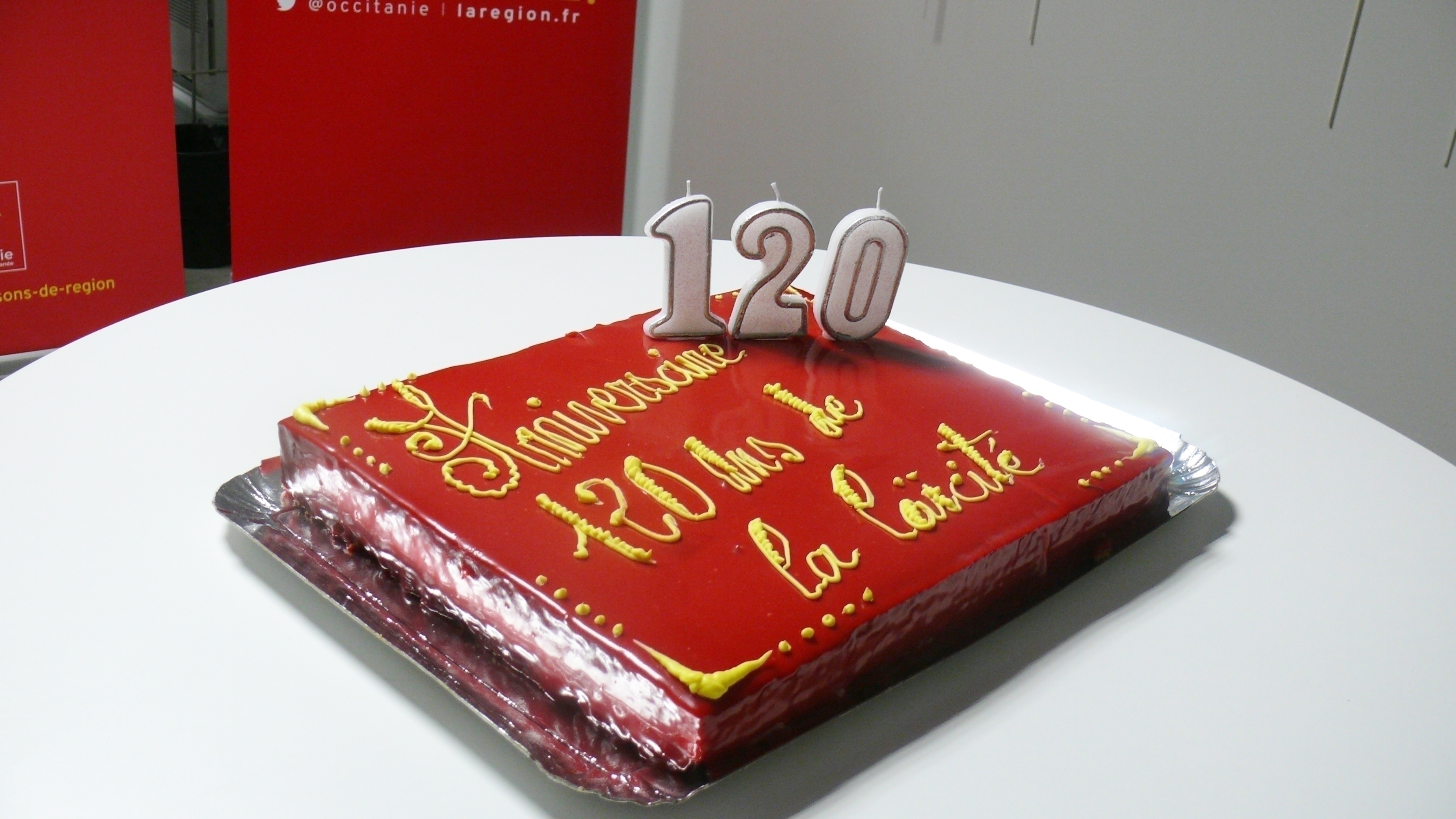 Le gâteau d'anniversaire.
