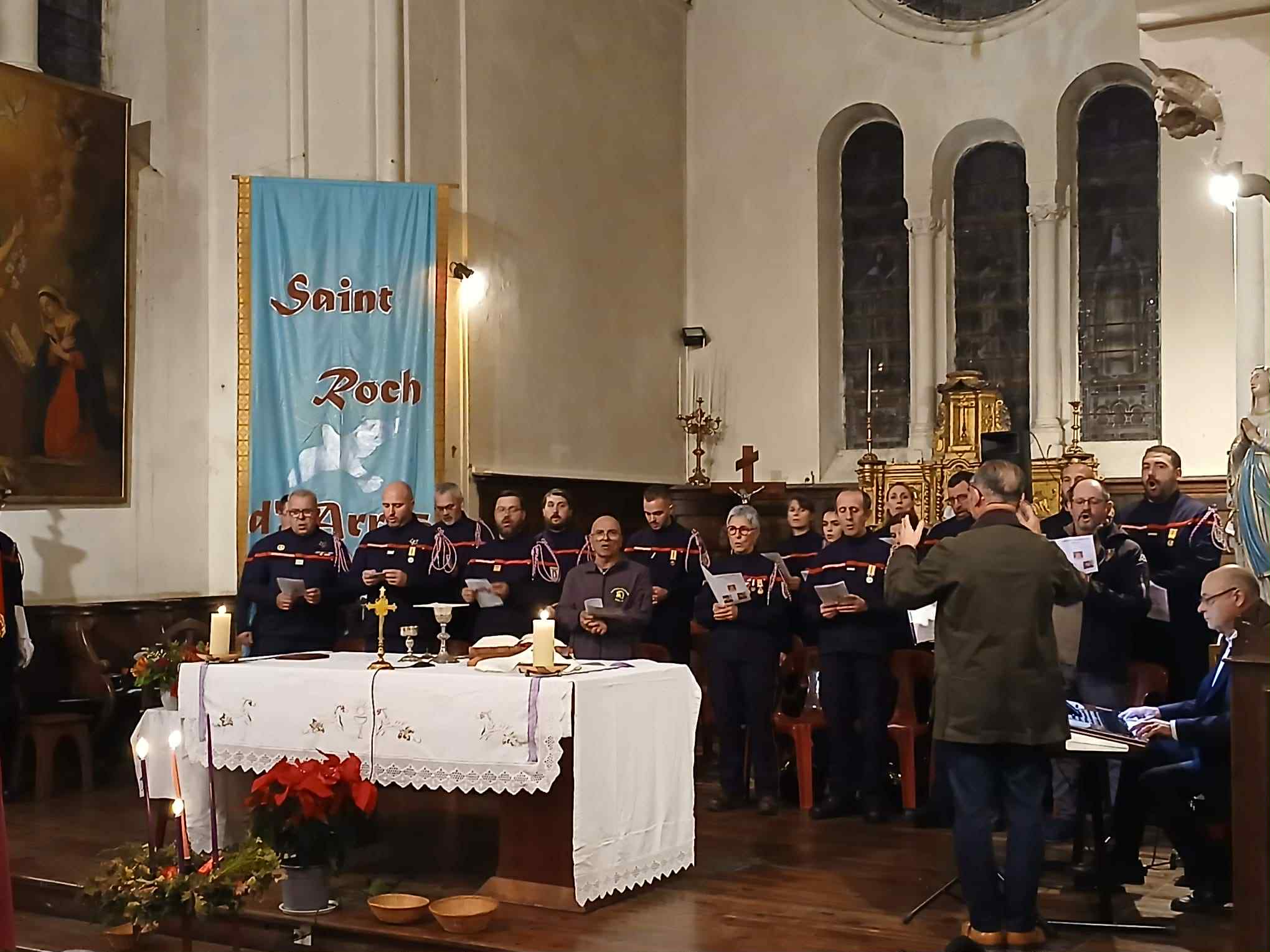 La chorale des sapeurs-pompiers de Miélan.
