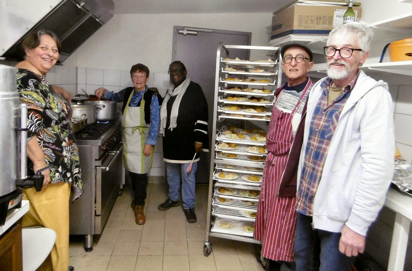 La brigade  qui s'est investie pour le repas