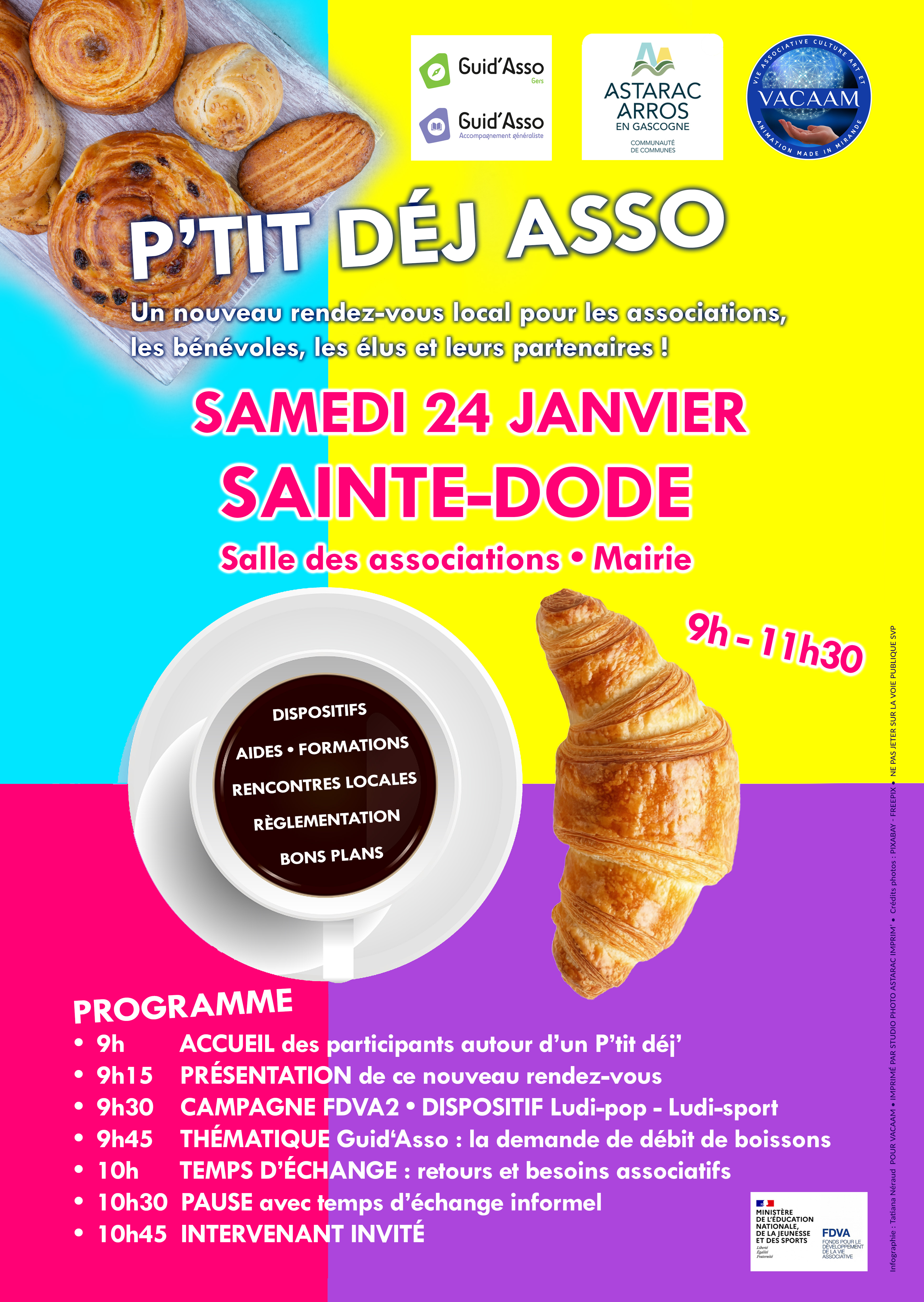 Affiche Les P’tit déj Asso, un nouveau rendez-vous local pour le tissu associatif