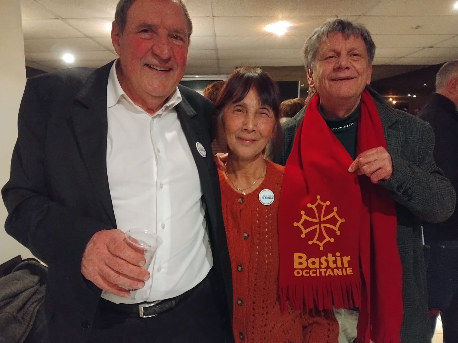 Avec Mr le Maire de Blagnac  Joseph Carles et sa liste ou Evelyne représente Bastir Occitanie