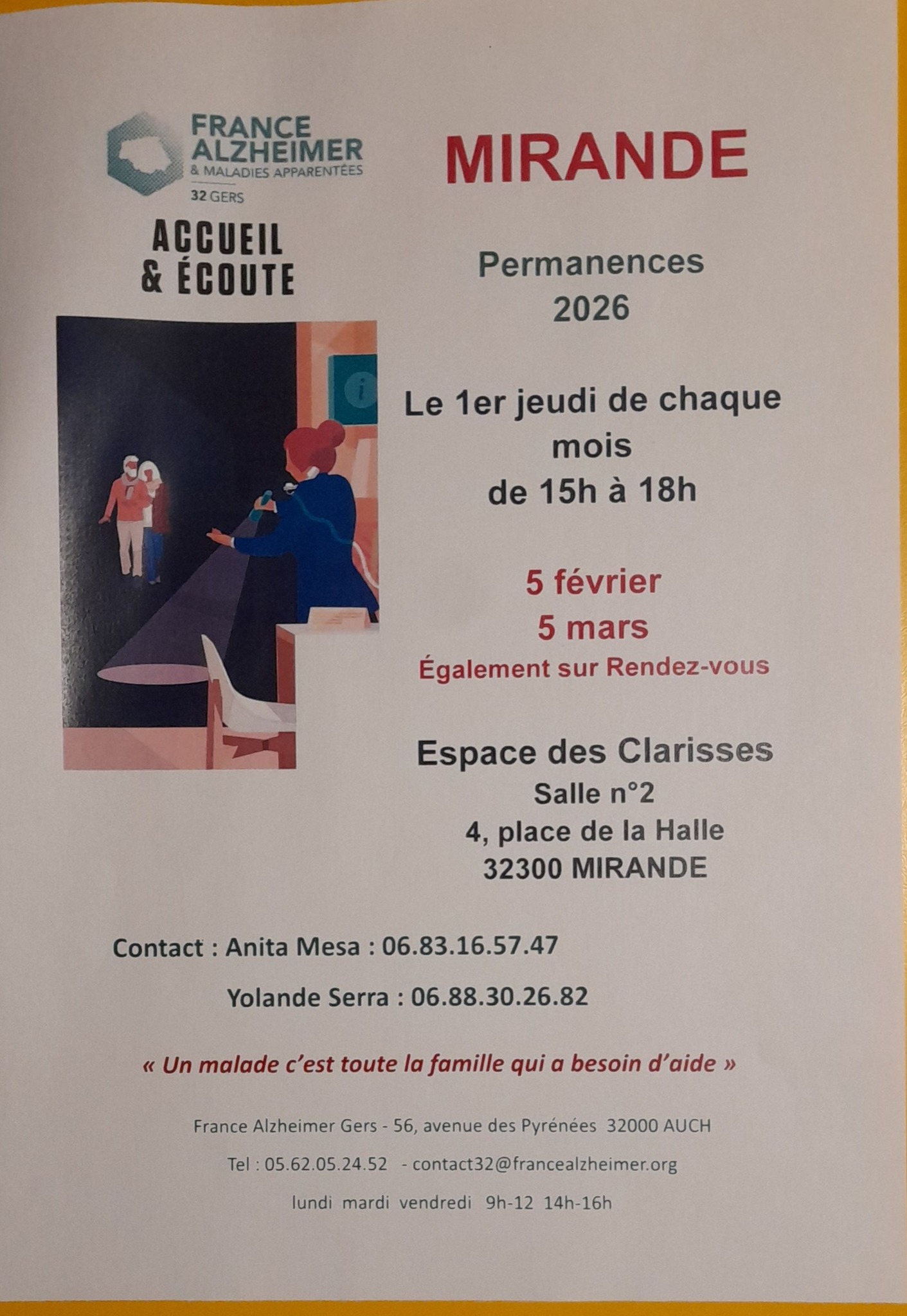 Les permanences à Mirande