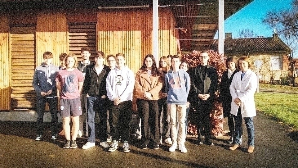 Les lycéens avant leur départ.
