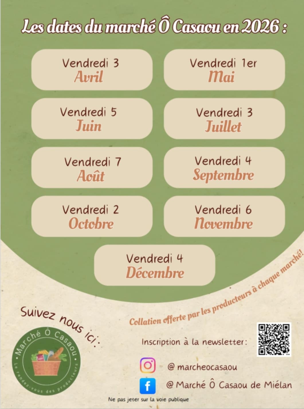 Calendrier 2026.