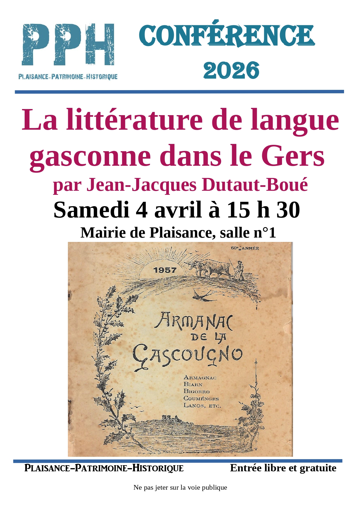 affiche Conférence gasconne, cliquez dessus svp.