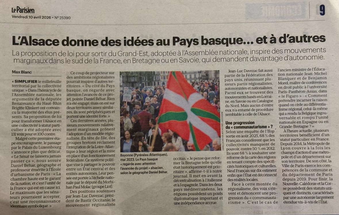Article du Parisien le 11 avril