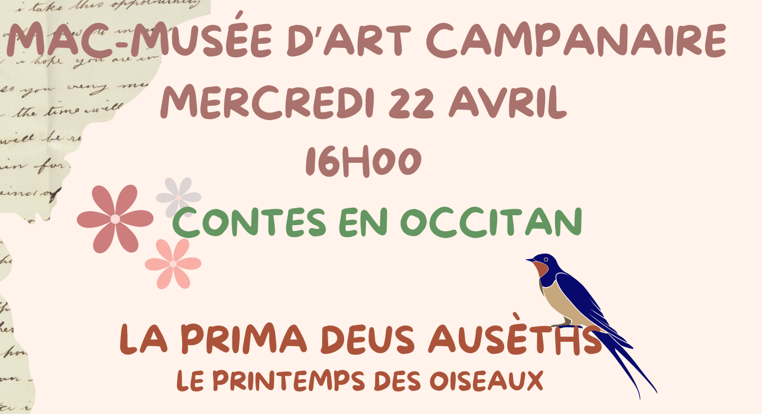 Flyer Contes en Occitan. Marc Castanet. 22 avril 2026.png