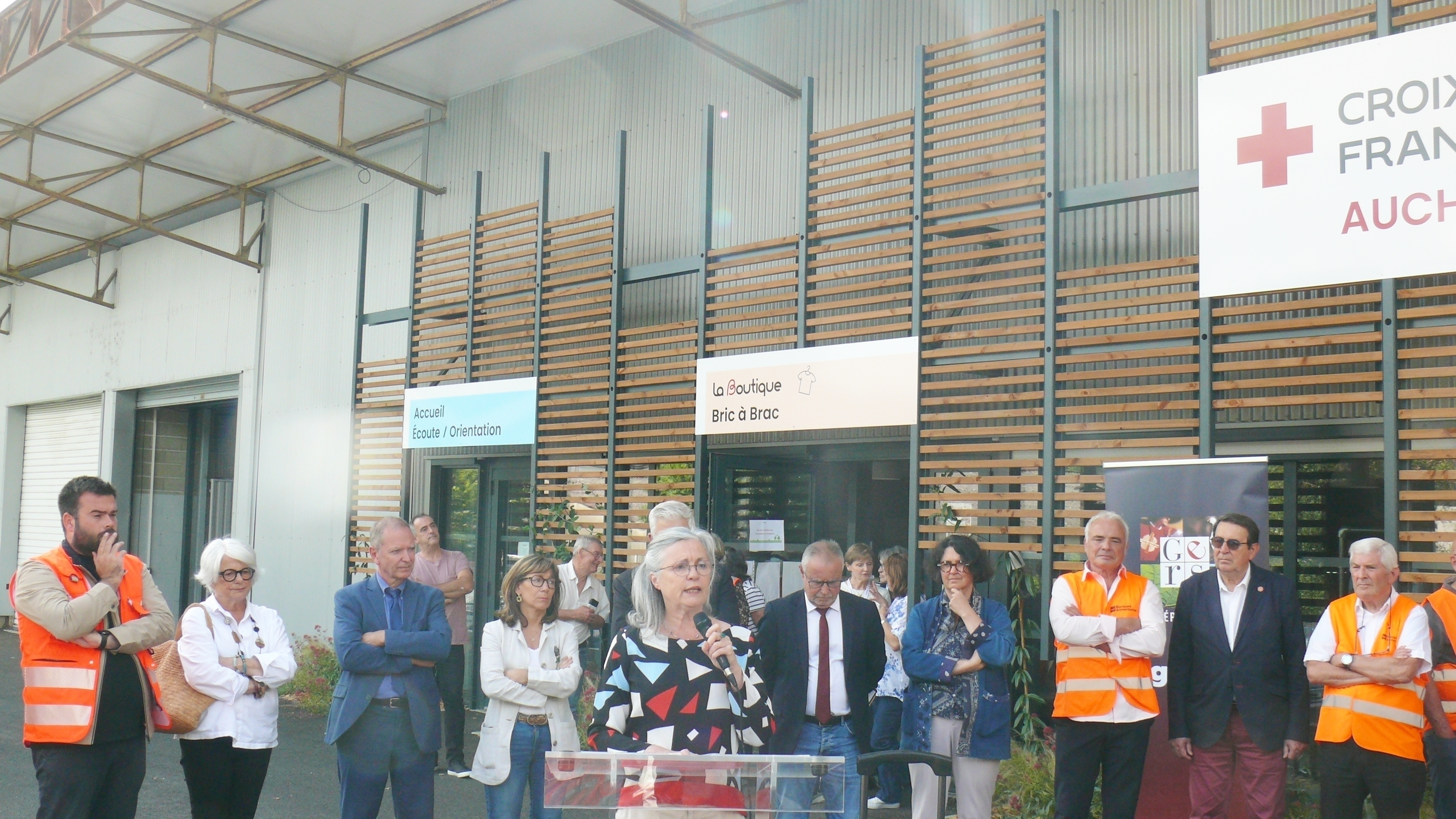 Hélène Rozis Le Breton lors de son discours.