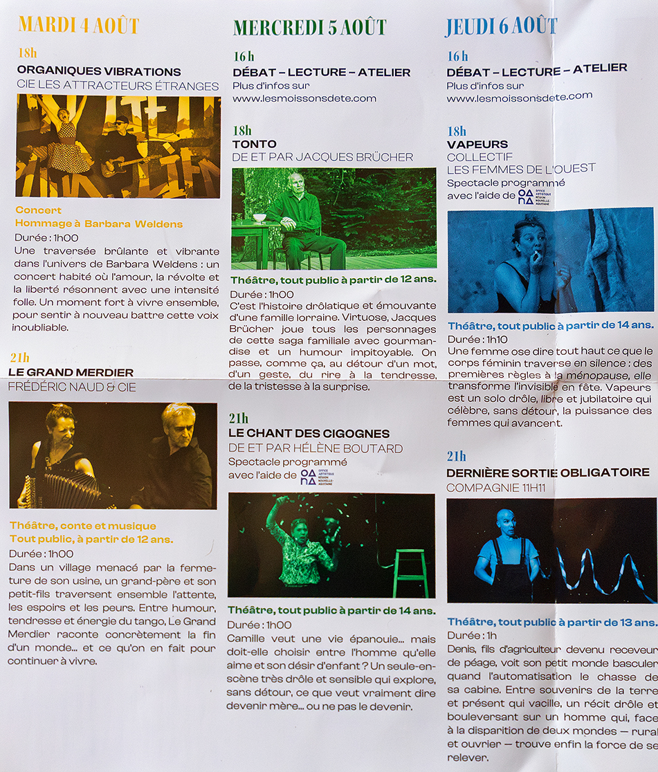 programme   4 - 5 - 6 août