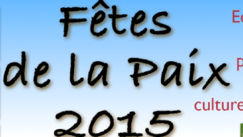 MONTEGUT ARROS Fête de la paix 2015 le samedi 3 octobre à partir de 9 heures