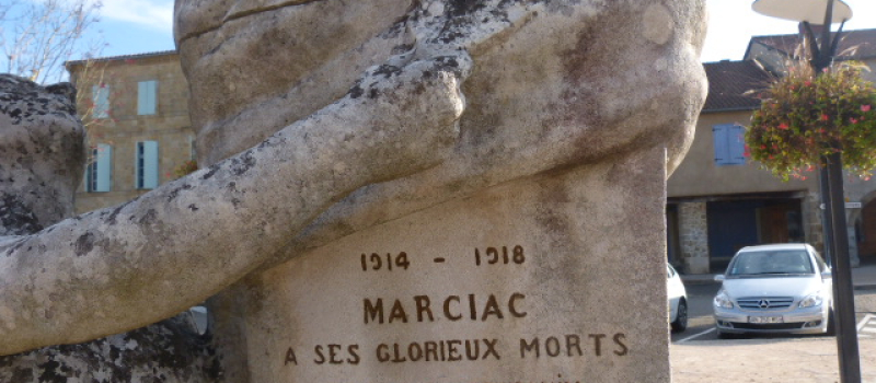 MARCIAC Nouvelle inscription au monument aux morts