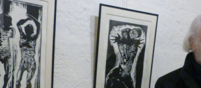 Marciac  exposition de gravures sur bois à l'Ane bleu