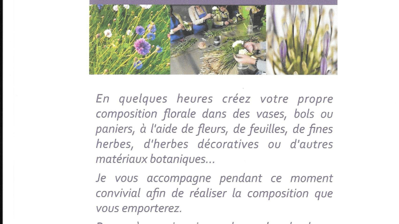 MAUVEZIN  - des ateliers de création de composition florales....à votre disposition...
