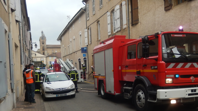 Incendie en centre ville