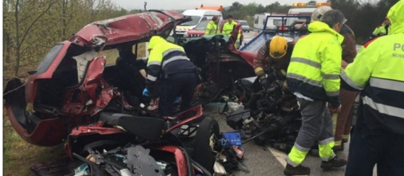 Terrible accident de la route en Espagne