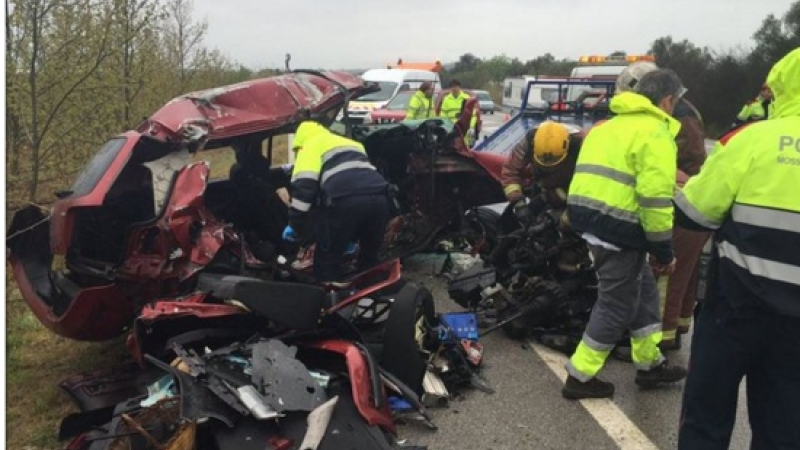 Terrible accident de la route en Espagne