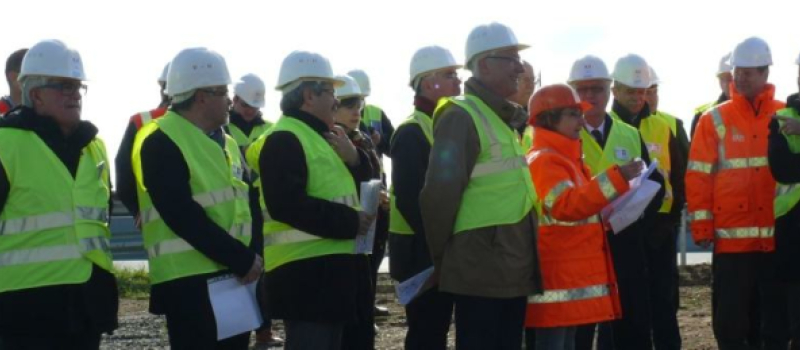 Contournement de Gimont : Les élus ont découvert le premier ouvrage d'art en construction