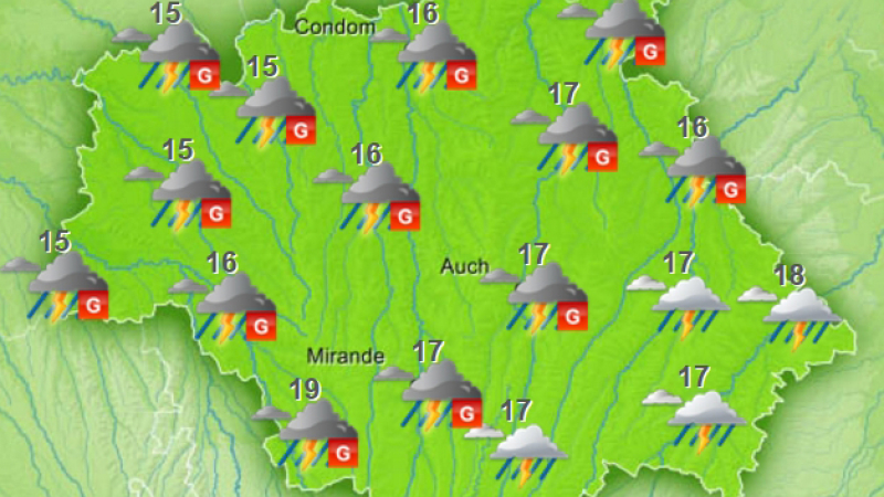 Alerte aux orages de grêle