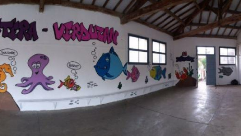 Le projet Graff a illuminé le préau de l'école de Castéra-Verduzan