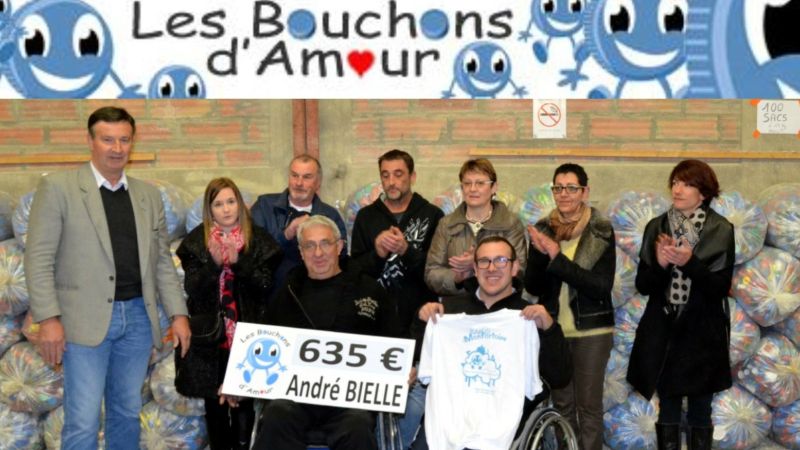 Les Bouchons d'amour ont remis un chèque de 635 euros