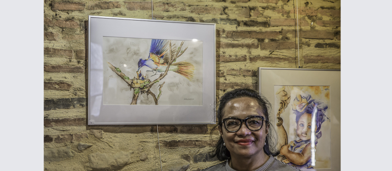 Lara Durot expose ses aquarelles à Aignan