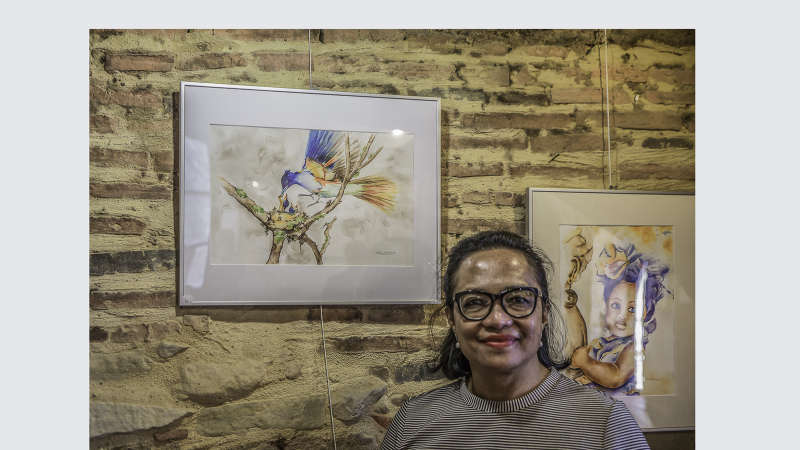 Lara Durot expose ses aquarelles à Aignan