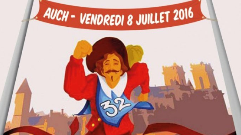 Sur les pas de d'Artagnan : Un événement sportif qui se déroulera le 8 juillet en soirée dans la ville  d'Auch