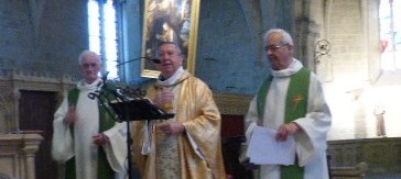 monseigneur Gardès et les abbés Ader et Vigneaux 