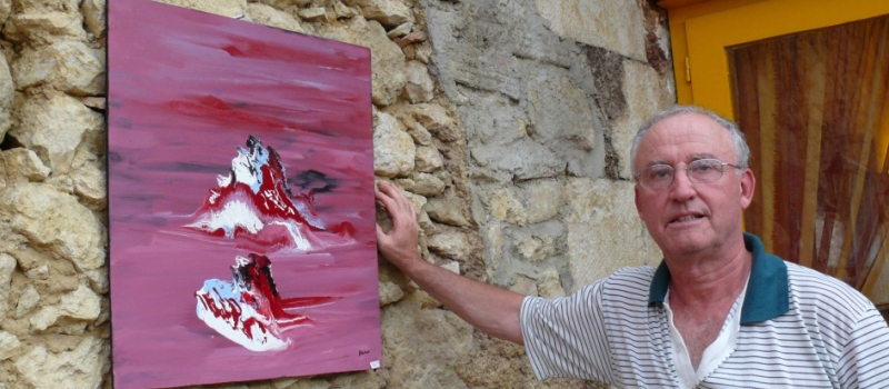 L'artiste peintre Jean-Pierre Baro expose au restaurant Le Jardin d'Aucoin à Auch