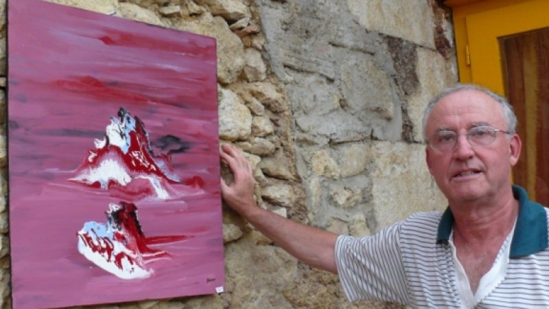 L'artiste peintre Jean-Pierre Baro expose au restaurant Le Jardin d'Aucoin à Auch