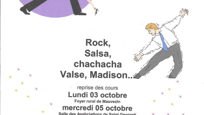 Saint Georges - Reprise des cours de danse à Saint Georges et Mauvezin