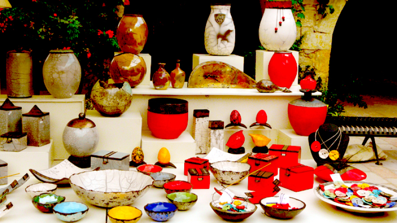 LA ROMIEU: Beau succès du 8 ème marché des Potiers