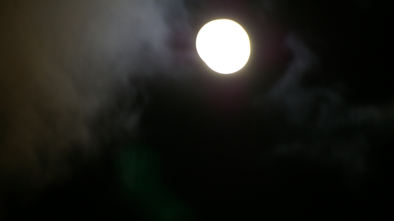 La luminosité de la lune éclairait la nuit 