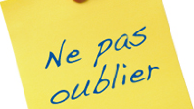 Sur vos agendas