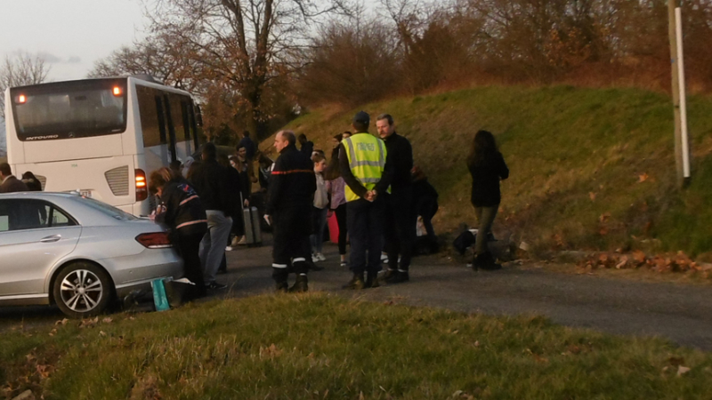 Le car assurant  la liaison régulière Tarbes Auch impliqué dans un accident