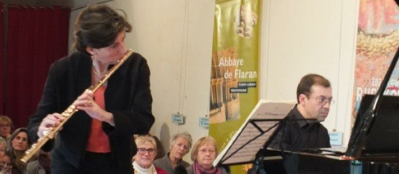 Abbaye de Flaran :  Le duo Sandrine Tilly (flûte) et Philippe Monferran (piano) a fait chavirer de bonheur les mélomanes