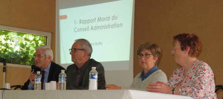 Pierre Buffo et André Decook délégué régional des AROPA  Nadine Aubian  Béatrice Bréant Administratrices.JPG