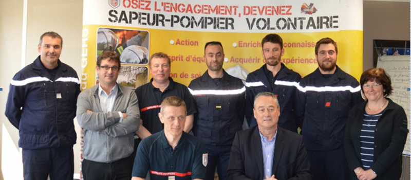 Riscle .  une nouvelle convention SDIS et employeur de pompiers volontaires
